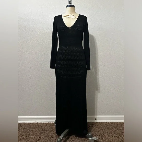 Zara | Dresses | Zara Pointelle Knit Black Dress Size L | Poshmark Zara | Dresses | Zara Pointelle Knit Black Dress Size L | Poshmark